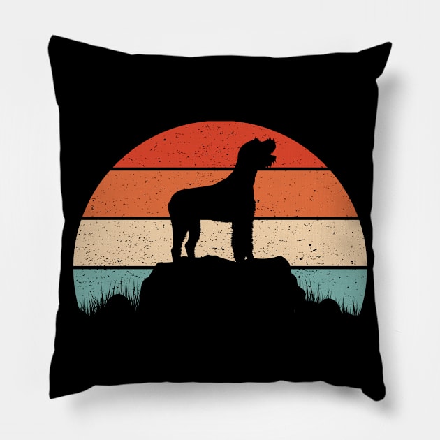 Wirehaired pointer dog Pillow by Tesszero