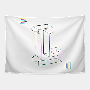 L - cmyk strokes Tapestry