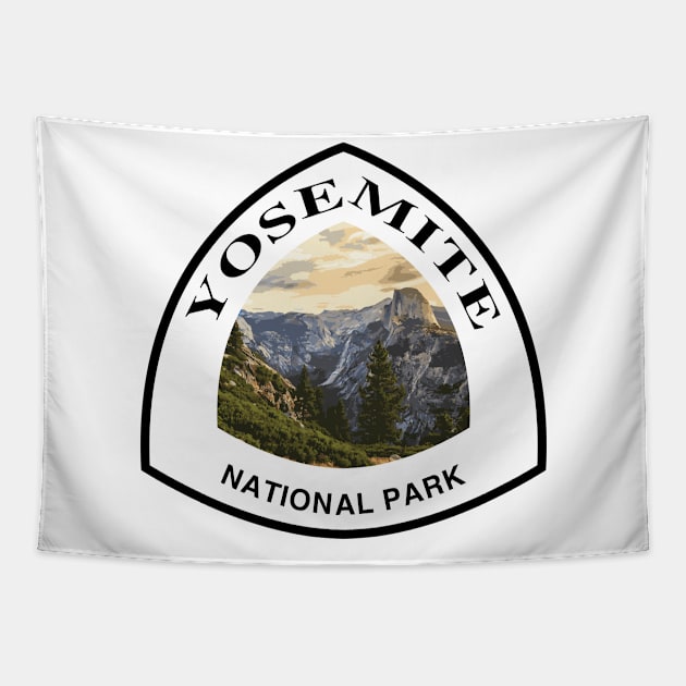 Yosemite National Park shield Tapestry by nylebuss