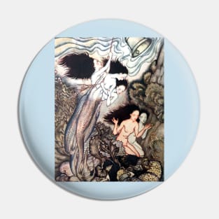 Full Fathom Five - The Tempest, Arthur Rackham Pin