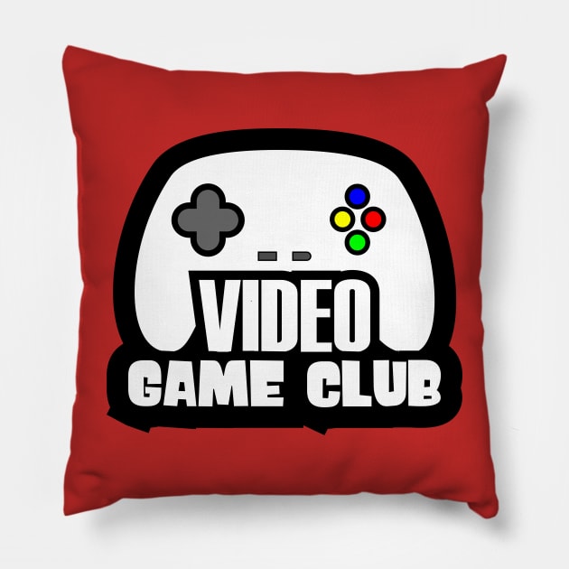 Video Game Club Pillow by DreamCafe