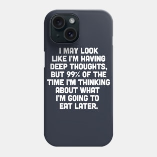 Hungry all the time - humour typography design Phone Case