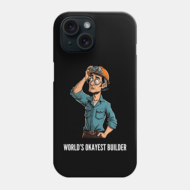 World's Okayest Builder v1 Phone Case by AI-datamancer