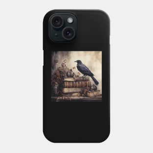 Raven and books Phone Case