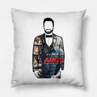 A portrait of Ben Affleck director of Argo (poster 2) Pillow