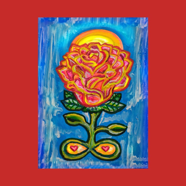 Infinity Blooming Rose Flower of Love by Art by Deborah Camp