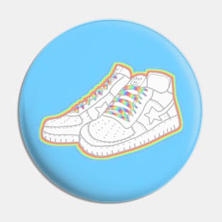 Rainbow Chunky Sneaks Pin