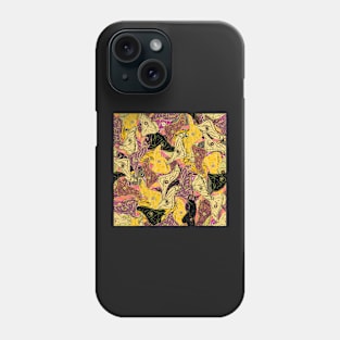 Butterfly Wings - Bold Yellow & Pink Phone Case