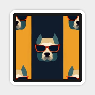 Cool Dog With Glasses Magnet