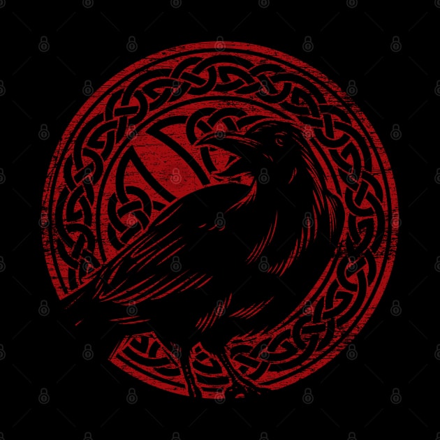 Viking Crow Grunge by ShirtsShirtsndmoreShirts