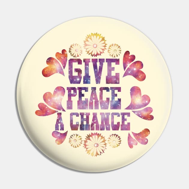 Give Peace a Chance Pin by starwilliams