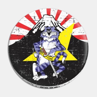 Grumman F-14 Tomcat - Banzai Freelancer - Grunge Style Pin