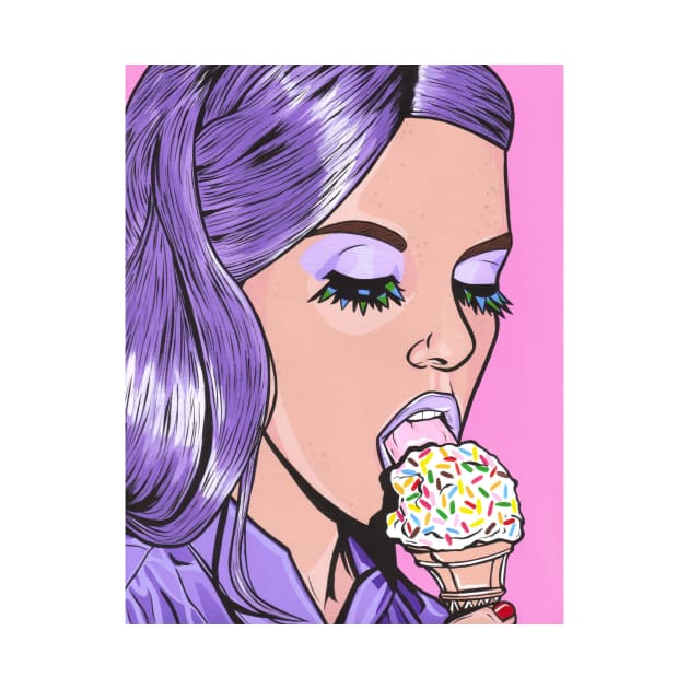 Purple Ice Cream Girl by turddemon