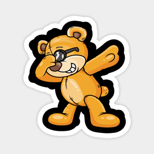 Funny Dabbing Bear Dab-Dance Cartoon Animals Magnet