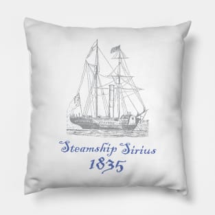 1800's Steamship Sirius Pillow