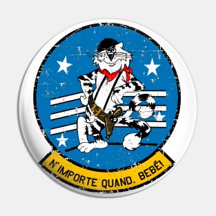 F-14 Tomcat - N'Importe Quand, Bebé! Mime - Grunge Style Pin