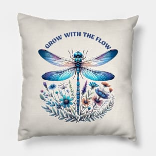 Grow With The Flow Dragonfly Pillow