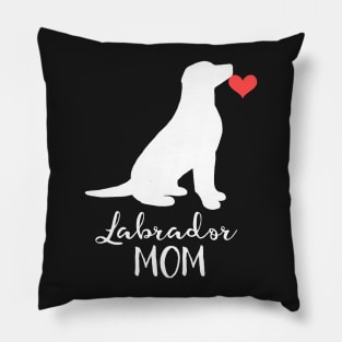 Labrador Sitting Silhouette Pillow