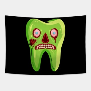 Zombie Tooth For Dentist On Halloween Tapestry