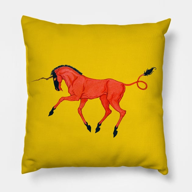 Lava Unicorn Pillow by Earthy Fauna & Flora