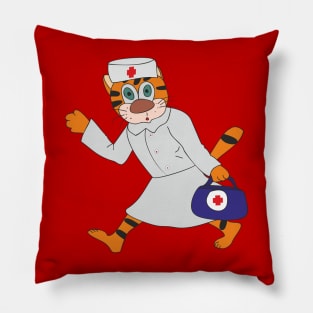 Funny cat doctor Pillow