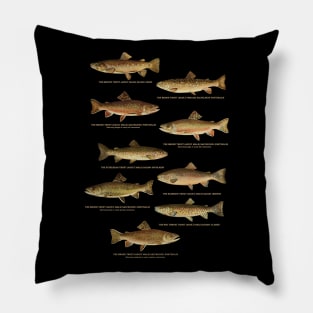 Trout Fishes of Pennsylvania Pillow