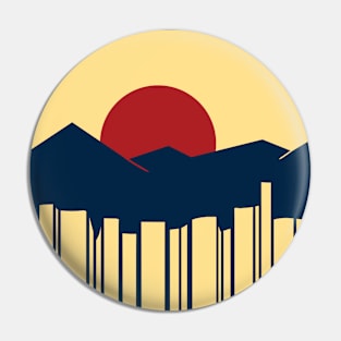 Sunset Mountain City Pin