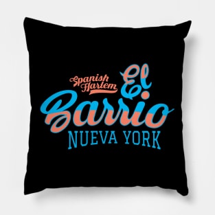 New York El Barrio  - El Barrio Spanish Harlem  - El Barrio  NYC Spanish Harlem Manhattan logo Pillow