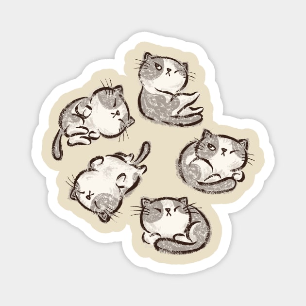 Kitten cat relax Magnet by sanogawa