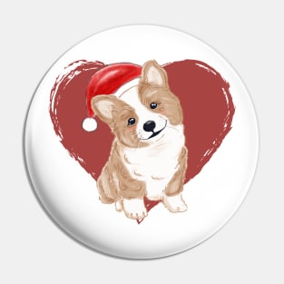 Xmas Puppy Dog Pet Lover Heart Collection Pin