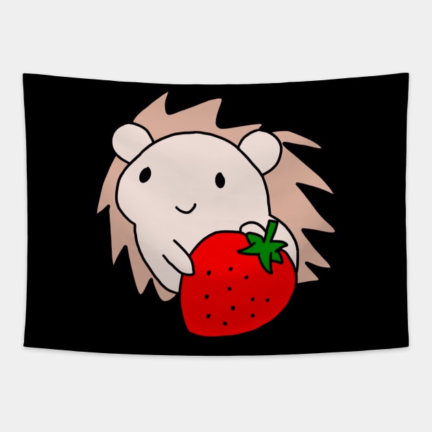 hedgehog strawberry Tapestry by tailspalette