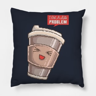 latte cup pixel problem Pillow