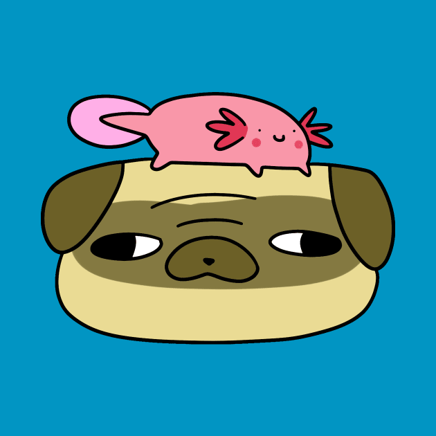 Pug Face and Axolotl by saradaboru