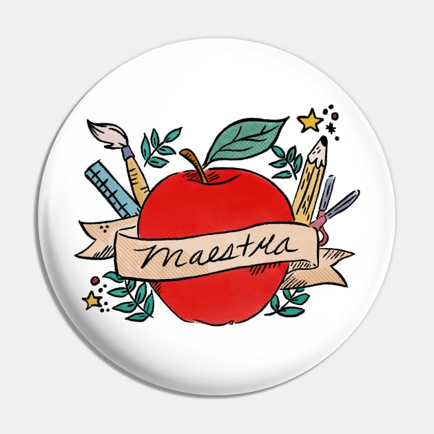 Maestra Shirt Pin by The Mindful Maestra
