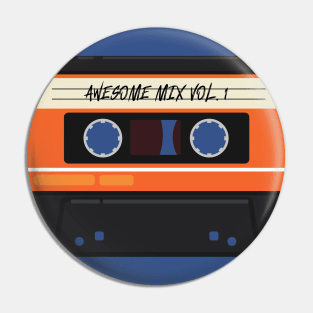 Awesome Mixtape. Vol. 1 Cassette Tape Retro Vintage Pin