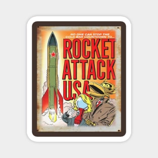 Mystery Science Rusty Barn Sign 3000 - Rocket Attack USA Magnet