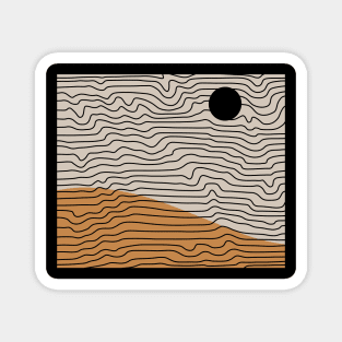 Black Sun On A Desert View Magnet