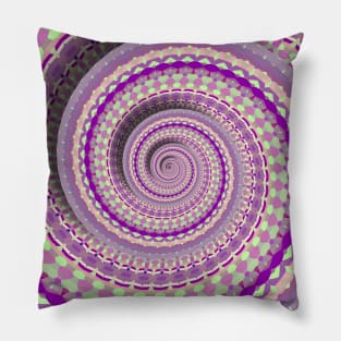 Colorful Trippy Spiral Mandala Pillow