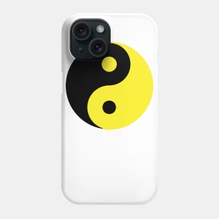 Yin Yang in yellow and black Phone Case