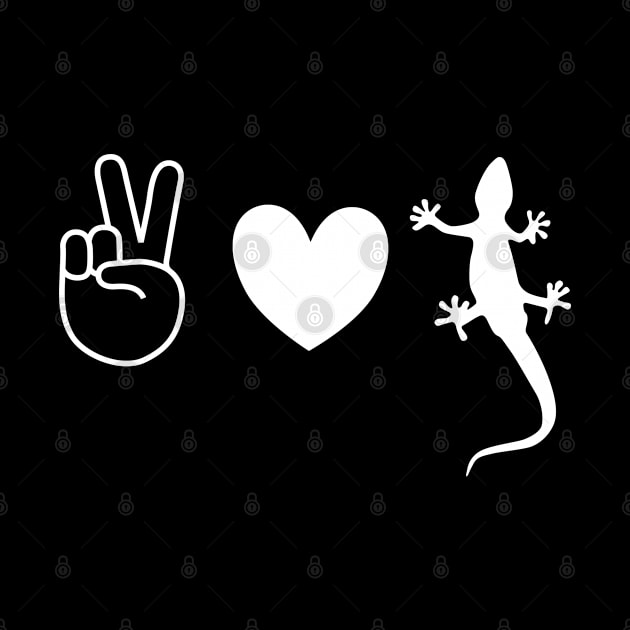 Peace Love Lizards Lizard Love Gift by JPDesigns