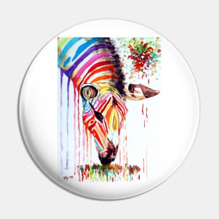 Rainbow Zebra Pin