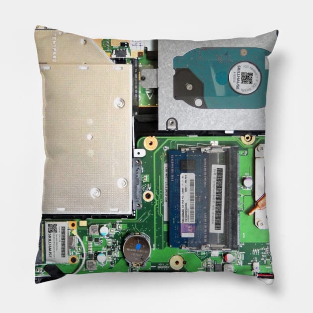 SKILLHAUSE - MOTHERBOARD Pillow by DodgertonSkillhause