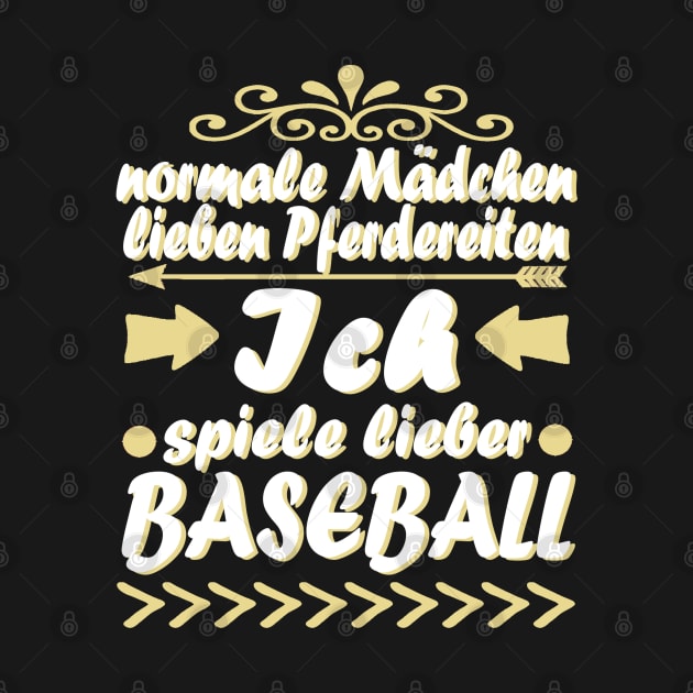 Baseball Mädchen Baseballschläger Frauen Spruch by FindYourFavouriteDesign