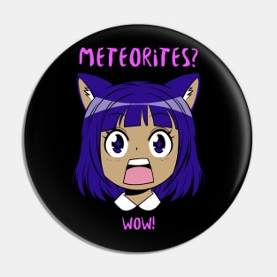 Meteorite Collector "Meteorites? WOW!" Meteorite Pin