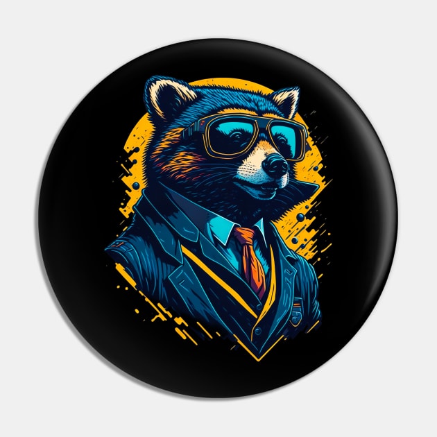 Boss Raccoon Pin by nnorbi