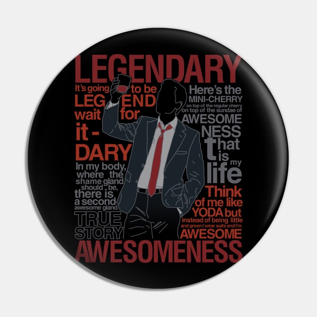 Legendary T-Shirt of Awesomeness Pin by Azafran