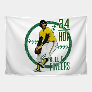 Rollie Fingers Oakland HOF Tapestry