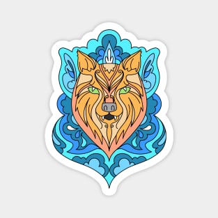 Wolf Mandala Spirit Animal Magnet