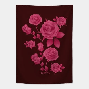 Pink Roses Tapestry