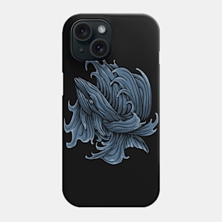 whale wave Phone Case